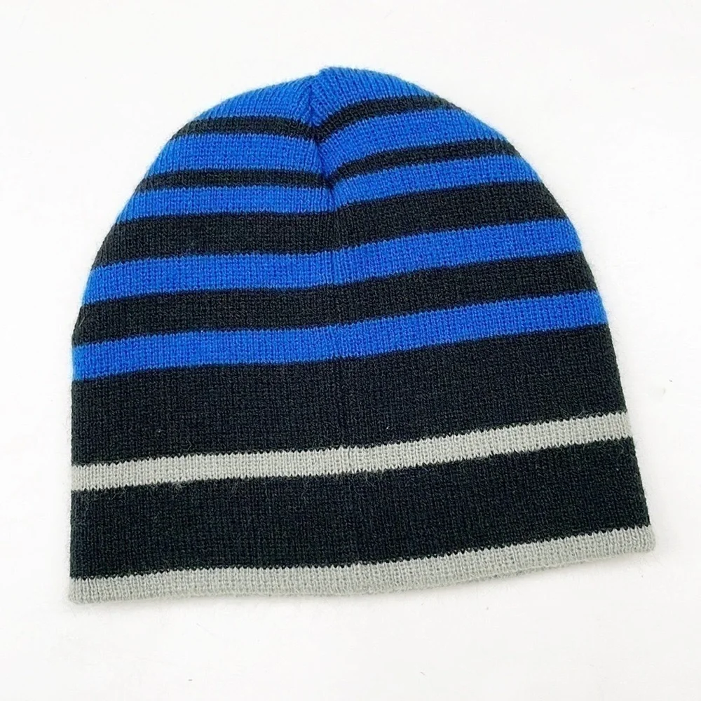 Justice League blue/black striped kids beanie